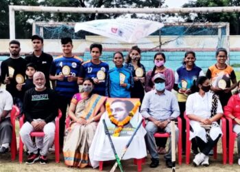 राष्ट्रीय क्रीडा दिनानिमीत्त राष्ट्रीय व आंतरराष्ट्रीय खेळाडूंचा सत्कार