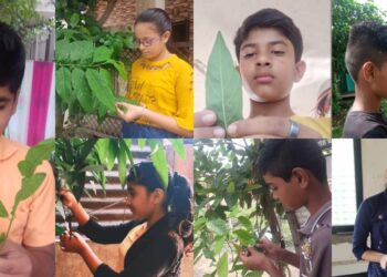 विद्यार्थ्यांनी घेतले निसर्गाच्या सानिध्यात अभ्यासाचे धडे