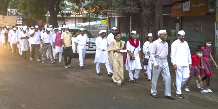 गांधी जयंती निमित्ताने प्रातिनिधीक अहिंसा सद्भभावना रॅली