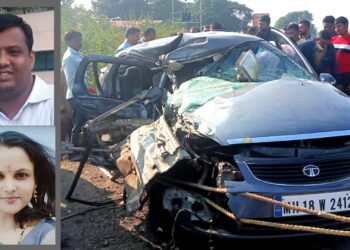 अपघाताची मालिका थांबेना; जामनेर पहुर रस्त्यावर भीषण अपघात