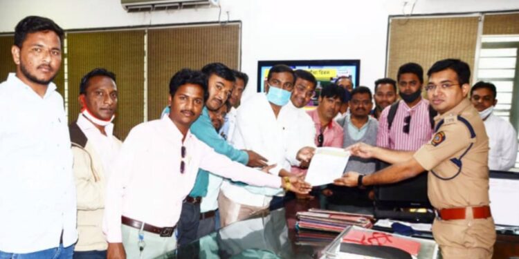 पत्रकाराला धमकी दिल्याप्रकरणी महाराष्ट्र राज्य पत्रकार संघातर्फे पोलीस अधीक्षक यांना निवेदन