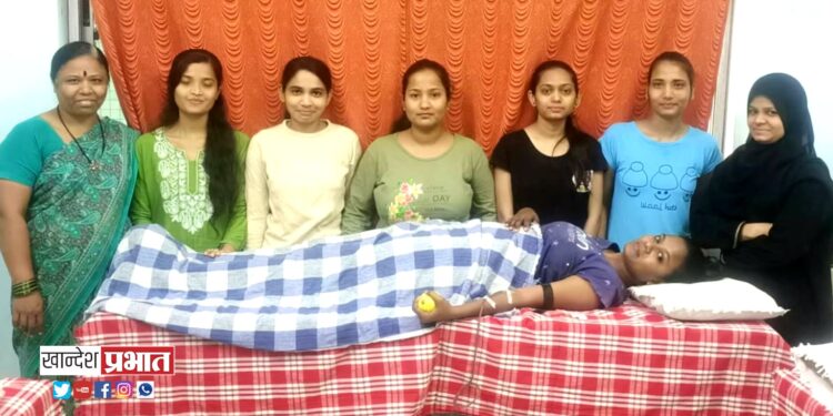 डॉ.उल्हास पाटील रक्तपेढीत रक्तदान उपक्रमाद्वारे महिला दिन साजरा