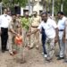 पोलीस अधिक्षक कार्यालय परिसरात वृक्षारोपण