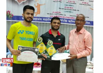 शुभम पाटील व प्रतिक रानडे निवड बॅडमिंटन स्पर्धेत उपविजयी