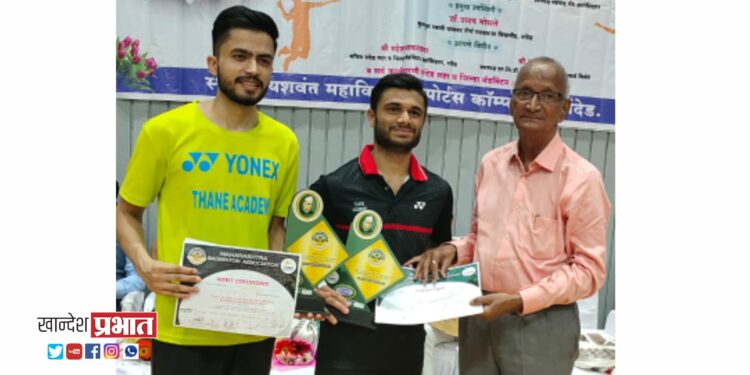 शुभम पाटील व प्रतिक रानडे निवड बॅडमिंटन स्पर्धेत उपविजयी