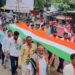 भारतीय जनता युवा मोर्चा तर्फे ७५ फूट तिरंगा रॅली