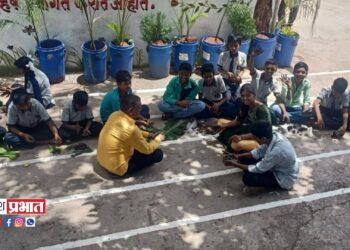 श्री संत ज्ञानेश्वर विद्यालयातील विद्यार्थ्यांनी बनवले सीड बॉल