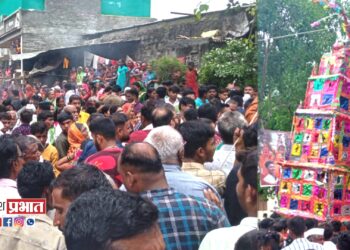 लोण पिराचे येथे ताजिया मिरवणुक उत्साहात साजरी