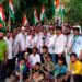 राष्ट्रवादी काँग्रेस पार्टीतर्फे मोटरसायकल मशाल तिरंगा रॅली
