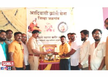 आदिवासी क्रांती सेनेतर्फे श्री संत सेना महाराज पुण्यतिथी निमीत्त प्रतिमा पुजन 