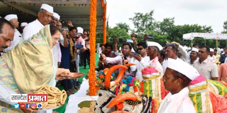 जैन हिल्स येथे सर्जा-राजाचा पोळा सण उत्साहात साजरा