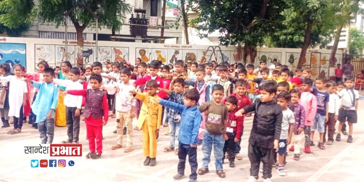 श्री.संत ज्ञानेश्वर विद्यालयात फटाकेमुक्त दीपावलीचा उपक्रम