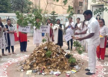 संत ज्ञानेश्वर विद्यालयात पर्यावरणपूरक होळी, धुलीवंदन उत्साहात