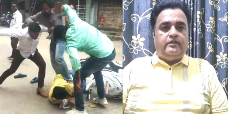 पत्रकाराला भररस्त्यात लाथा बुक्क्यांनी बेदम मारहाण