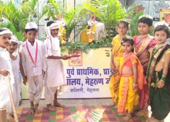 श्री संत ज्ञानेश्वर विद्यालयात बैलपोळा सण उत्साहात साजरा