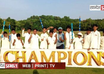 जळगाव ग्रामीण मधून अनुभूती निवासी स्कूलचा क्रिकेट संघ विजयी