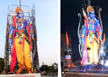 प्रभू श्रीरामलला प्राणप्रतिष्ठा सोहळ्यानिमित्त जैन इरिगेशनतर्फे चौक, उद्यानांमध्ये सजावट व रोषणाई