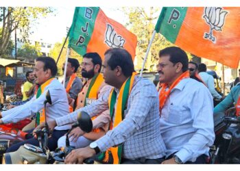 अमित शाह यांच्या दौऱ्यानिमित्त भाजपतर्फे ‘दुचाकी रॅली’