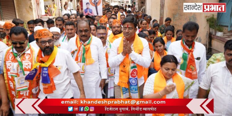 भडगाव येथे मविआचे उमेदवार करणदादा पाटील यांच्या प्रचार रॅलीला जोरदार प्रतिसाद