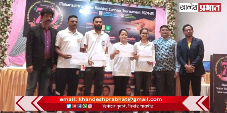 राज्यमानांकन कॅरम स्पर्धेत जैन इरिगेशनचा खेळाडू नईम अन्सारी विजयी