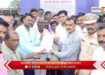 रखडलेल्या पुलासाठी पहूरचे पत्रकार उतरले रस्त्यावर