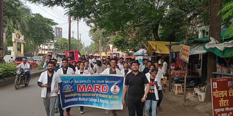 डॉक्टरांचा जिल्हाधिकारी कार्यालयावर निषेध मोर्चा