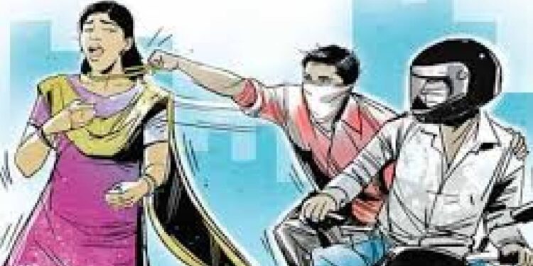 महिलेची सोनसाखळी धूमस्टाईलने लांबविली