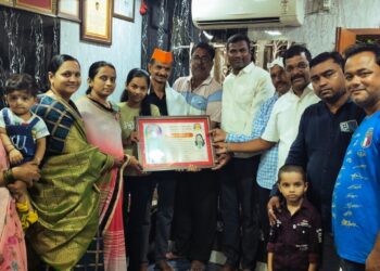 राज्यस्तरीय स्पर्धेत उल्लेखनीय यश संपादन केल्याबद्दल कु.सलोनी घुगे हिचा सत्कार