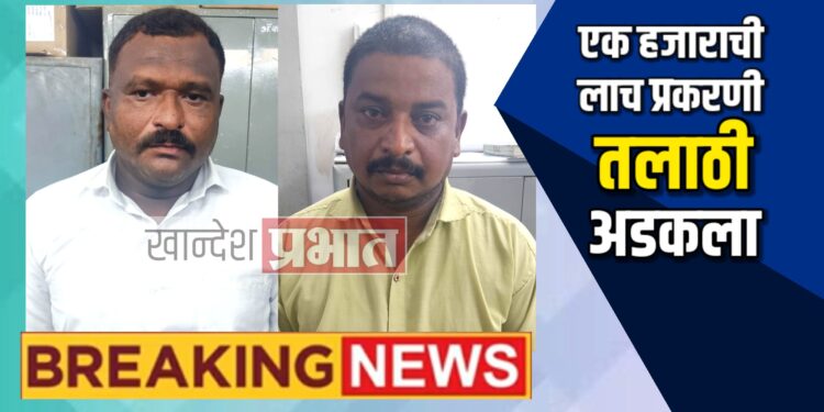 एक हजाराची लाच मागितल्याप्रकरणी तलाठ्यासह एकास अटक