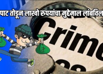 देवीचे पाठ वाचण्यासाठी गेलेल्या महिलेच्या बंद घरात चोरी