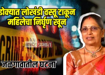 डोक्यात लोखंडी वस्तू टाकून महिलेचा निर्घृण खून ; जळगावातील घटना