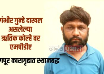 गंभीर गुन्हे दाखल असलेल्या ऋतिक कोल्हे वर एमपीडीए