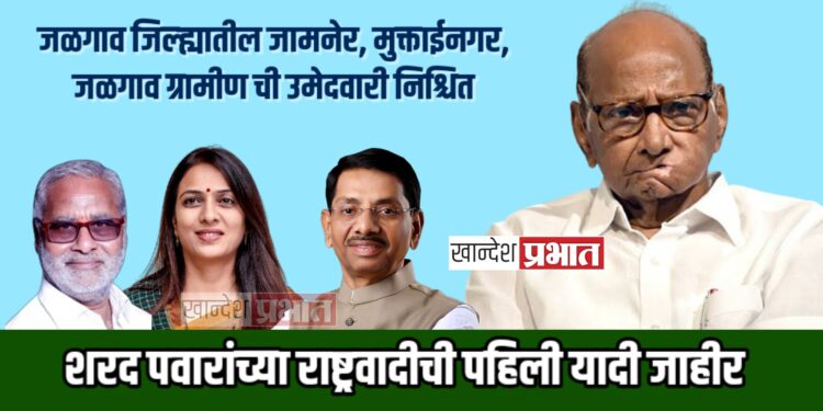 शरद पवारांच्या राष्ट्रवादीची पहिली यादी जाहीर