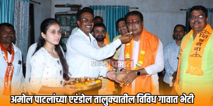 महायुतीचे उमेदवार अमोल पाटील यांच्या एरंडोल तालुक्यातील विविध गावात भेटी