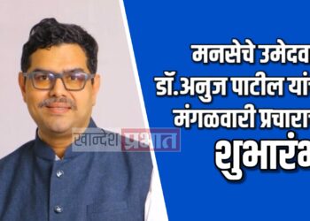 मनसेचे उमेदवार डॉ.अनुज पाटील यांचा मंगळवारी प्रचाराचा शुभारंभ
