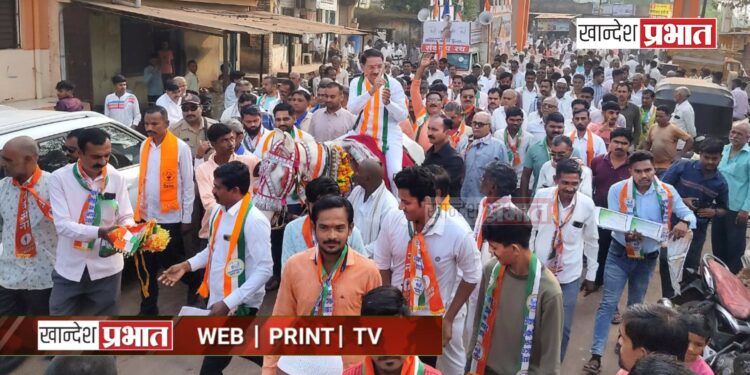 जळगाव ग्रामीणमध्ये गुलाबराव देवकरांची प्रचार रॅली नव्हे तर विजयी मिरवणूक…!