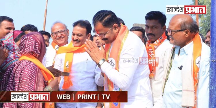 किशोर आप्पांची गुढे येथे झंजावाती प्रचार रॅली ; ठिकठिकाणी जंगी स्वागत