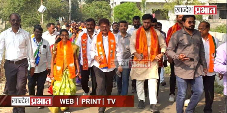 भगवाननगरात फुलांच्या रांगोळ्या काढून आ. राजू मामांचे स्वागत