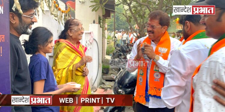 ‘जनतेकडून मिळणारे प्रेम अखंड राहू दे’.. आ. राजूमामा भोळेंचे चिमुकले राम मंदिरात साकडे