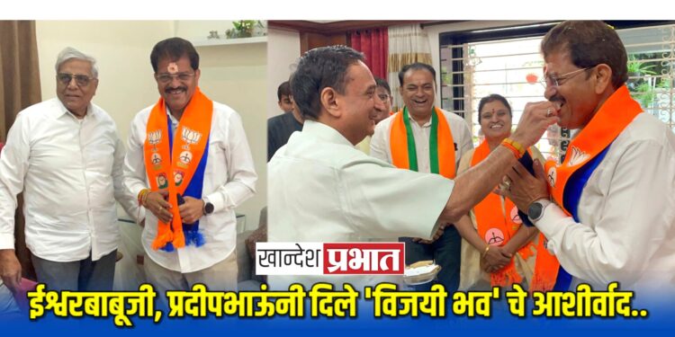 माजी खा. ईश्वर जैन, माजी महापौर प्रदीप रायसोनी यांनी दिले ‘विजयी भव’ चे आशीर्वाद