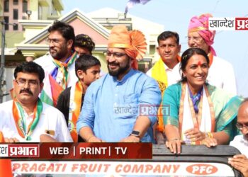 रोहीणी खडसेंच्या प्रचारात खा. अमोल कोल्हे यांचा रोड-शो