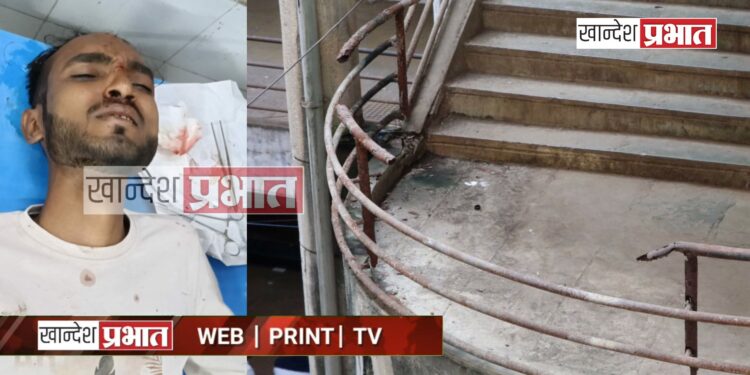 गोलाणीमार्केटच्या दुसऱ्या मजल्यावरून पडून तरुण गंभीर जखमी !