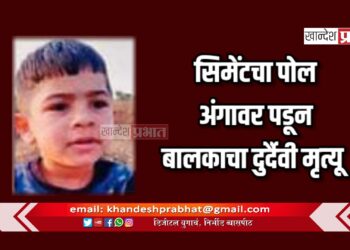 सिमेंटचा पोल अंगावर पडून बालकाचा दुर्दैवी मृत्यू