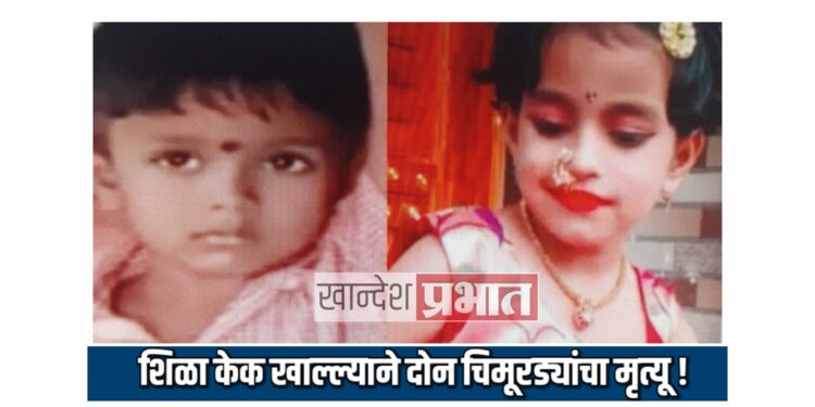 शिळा केक खाल्ल्याने दोन चिमुरड्यांचा मृत्यू ; कोल्हापुरातील घटना