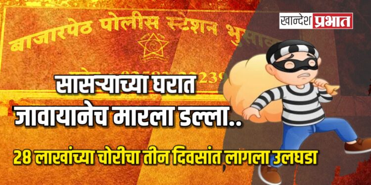 सासर्‍याच्या घरात जावयानेच मारला डल्ला