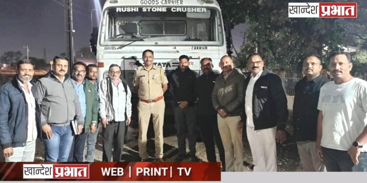 चोरी गेलेला डंपर शोधण्यात एमआयडीसी पोलिसांना यश