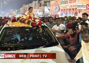 मंत्री गिरीश महाजन यांचे जामनेरात स्वागत