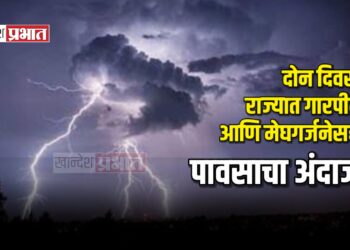 दोन दिवस राज्यात गारपीट आणि मेघगर्जनेसह पावसाचा अंदाज