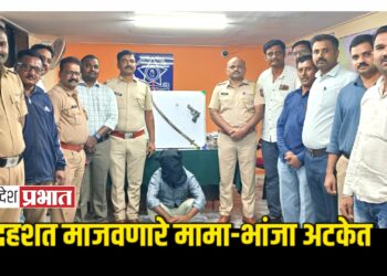 गावठी कट्टा, तलवार घेऊन फिरणारे मामा-भांजा अटकेत ; शनिपेठ पोलिसांची कारवाई