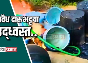 अवैध दारूभट्टया उद्ध्वस्त ; दारूबंदी विभागाची कारवाई